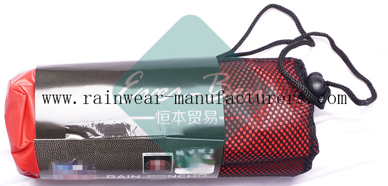 NFSF womens rain poncho hood raincape draw string cord  pouch